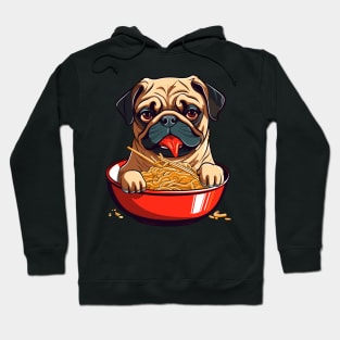 Pug Eating Ramen Hoodie